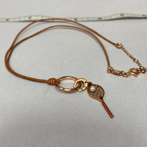 Cute Fossil tennis racket and pearl bead necklace - Picture 6 of 7